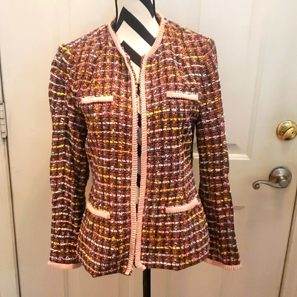 Tweed  blazer pinks and blues - Picture 1 of 5